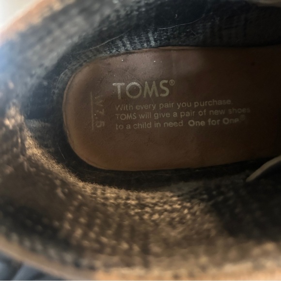 TOMS size 7.5 Desert Suede Leather Lace Up Wedge Heel Ankle Boot - Picture 6 of 7